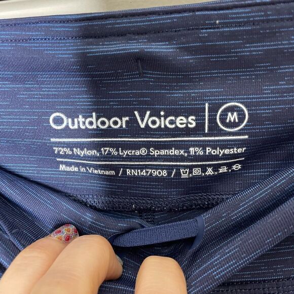 Outdoor Voices Blue Cropped Leggings Medium - Picture 3 of 3